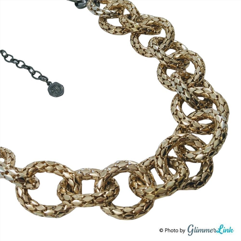Vintage RJ Graziano Two Tone Links Necklace - Picture 6 of 9